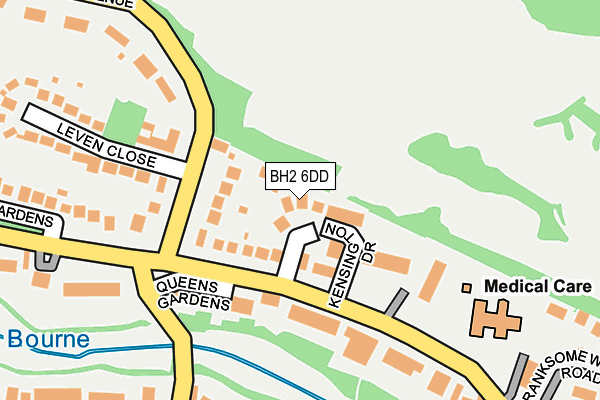 BH2 6DD map - OS OpenMap – Local (Ordnance Survey)