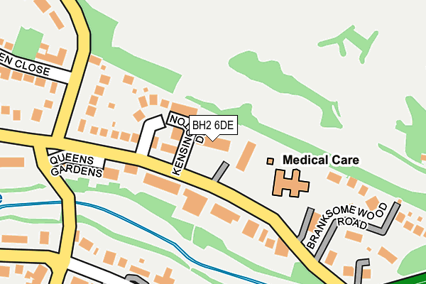 BH2 6DE map - OS OpenMap – Local (Ordnance Survey)