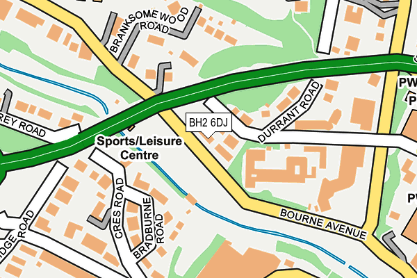 BH2 6DJ map - OS OpenMap – Local (Ordnance Survey)