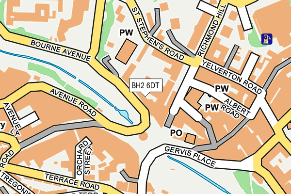 BH2 6DT map - OS OpenMap – Local (Ordnance Survey)