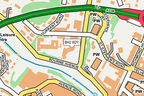 BH2 6DY map - OS OpenMap – Local (Ordnance Survey)