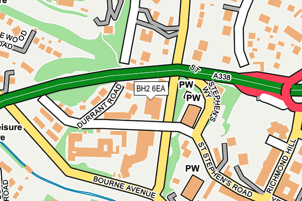 BH2 6EA map - OS OpenMap – Local (Ordnance Survey)
