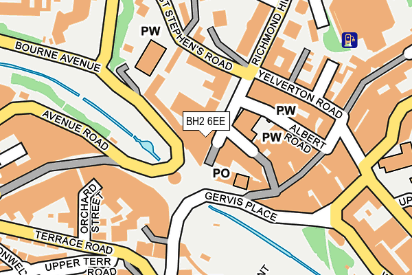 BH2 6EE map - OS OpenMap – Local (Ordnance Survey)