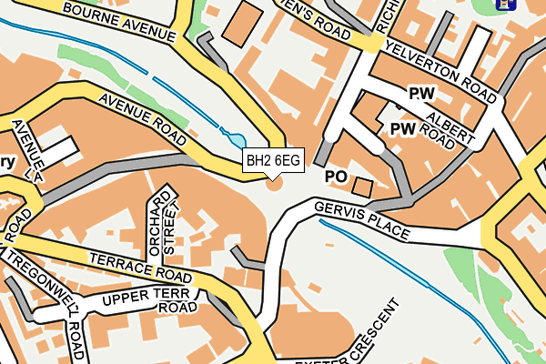 BH2 6EG map - OS OpenMap – Local (Ordnance Survey)