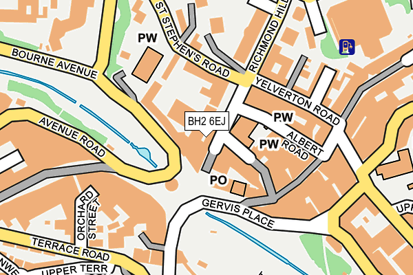 BH2 6EJ map - OS OpenMap – Local (Ordnance Survey)