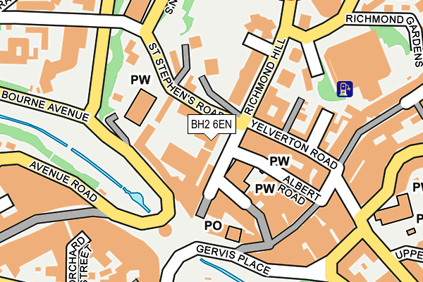 BH2 6EN map - OS OpenMap – Local (Ordnance Survey)