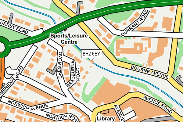 BH2 6EY map - OS OpenMap – Local (Ordnance Survey)