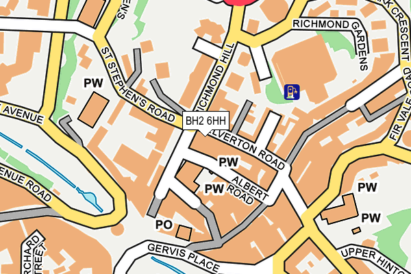 BH2 6HH map - OS OpenMap – Local (Ordnance Survey)