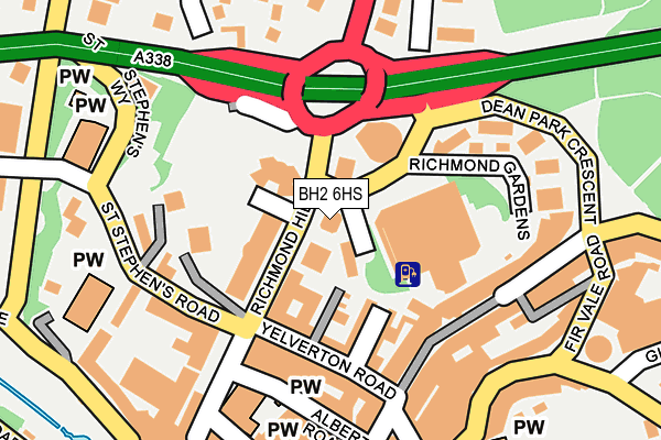 BH2 6HS map - OS OpenMap – Local (Ordnance Survey)