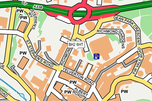 BH2 6HT map - OS OpenMap – Local (Ordnance Survey)
