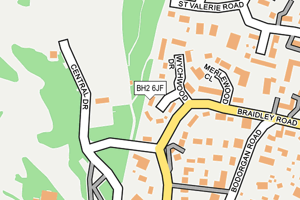 BH2 6JF map - OS OpenMap – Local (Ordnance Survey)