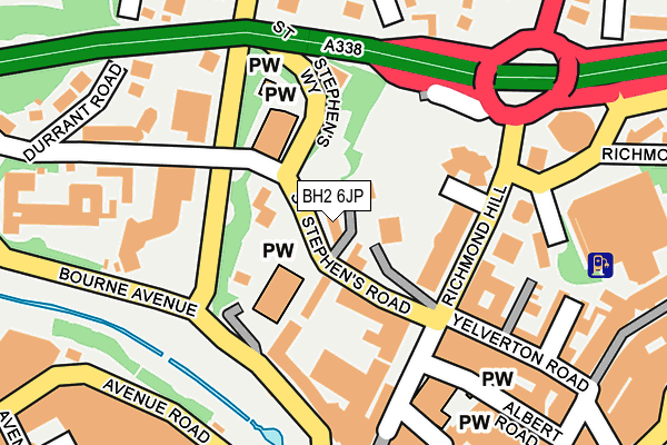 BH2 6JP map - OS OpenMap – Local (Ordnance Survey)