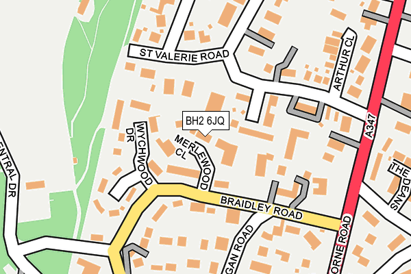 BH2 6JQ map - OS OpenMap – Local (Ordnance Survey)