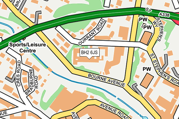 BH2 6JS map - OS OpenMap – Local (Ordnance Survey)