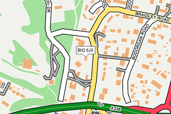 BH2 6JX map - OS OpenMap – Local (Ordnance Survey)
