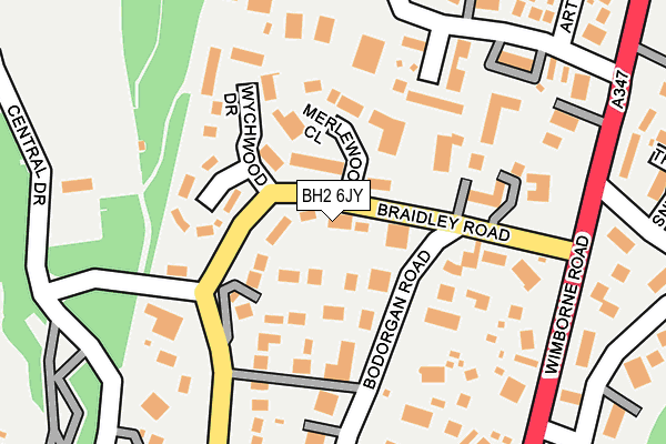 BH2 6JY map - OS OpenMap – Local (Ordnance Survey)