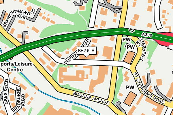 BH2 6LA map - OS OpenMap – Local (Ordnance Survey)