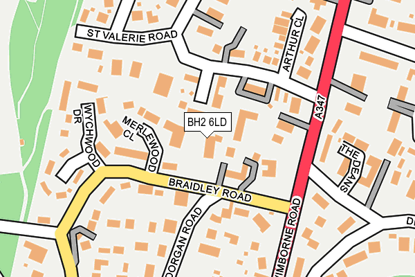 BH2 6LD map - OS OpenMap – Local (Ordnance Survey)