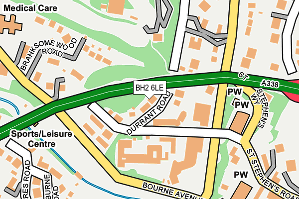 BH2 6LE map - OS OpenMap – Local (Ordnance Survey)