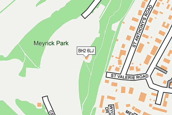 BH2 6LJ map - OS OpenMap – Local (Ordnance Survey)