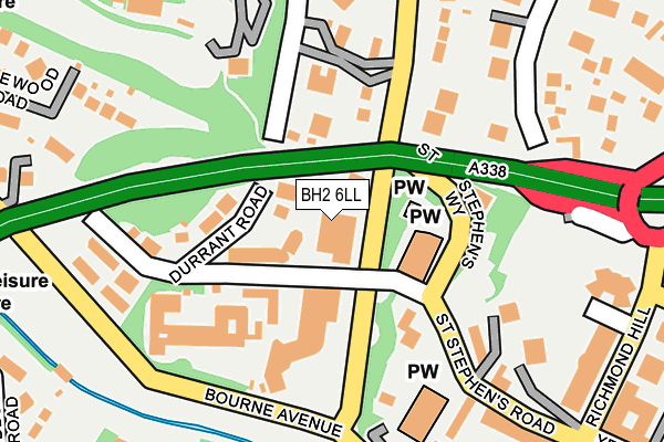 BH2 6LL map - OS OpenMap – Local (Ordnance Survey)