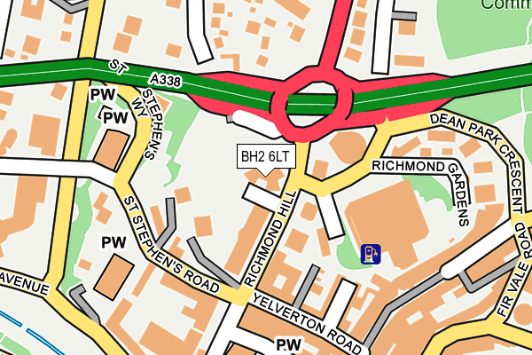 BH2 6LT map - OS OpenMap – Local (Ordnance Survey)