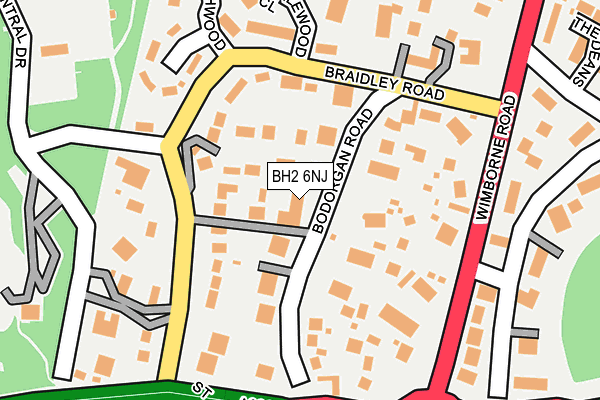 BH2 6NJ map - OS OpenMap – Local (Ordnance Survey)