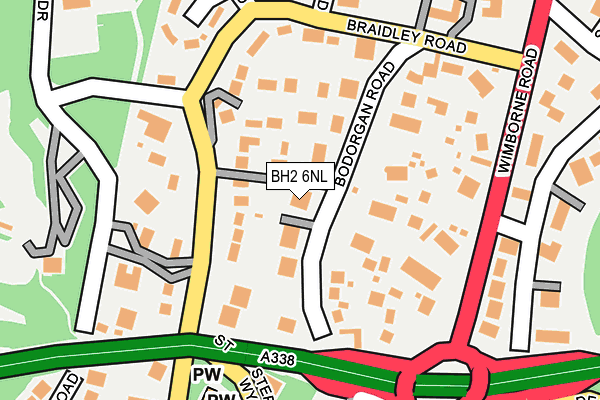 BH2 6NL map - OS OpenMap – Local (Ordnance Survey)