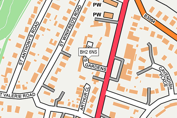 BH2 6NS map - OS OpenMap – Local (Ordnance Survey)