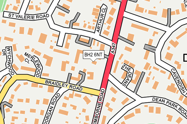 BH2 6NT map - OS OpenMap – Local (Ordnance Survey)