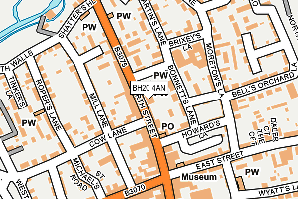 BH20 4AN map - OS OpenMap – Local (Ordnance Survey)