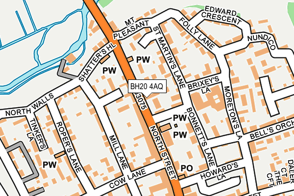BH20 4AQ map - OS OpenMap – Local (Ordnance Survey)