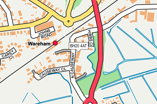 BH20 4AT map - OS OpenMap – Local (Ordnance Survey)