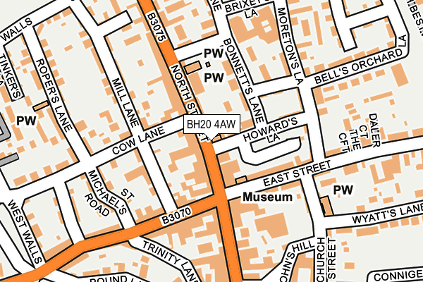 BH20 4AW map - OS OpenMap – Local (Ordnance Survey)