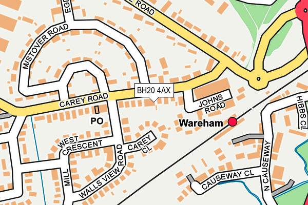 BH20 4AX map - OS OpenMap – Local (Ordnance Survey)
