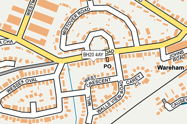 BH20 4AY map - OS OpenMap – Local (Ordnance Survey)