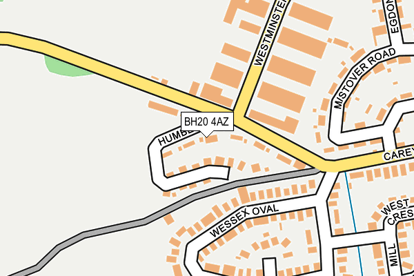 BH20 4AZ map - OS OpenMap – Local (Ordnance Survey)
