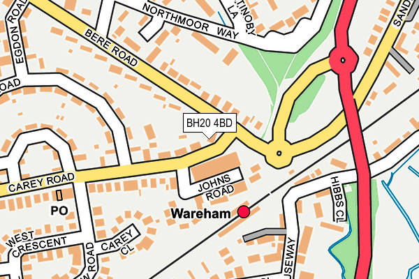 BH20 4BD map - OS OpenMap – Local (Ordnance Survey)