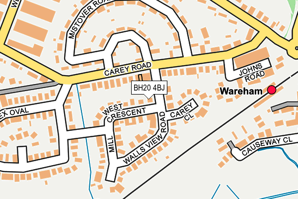 BH20 4BJ map - OS OpenMap – Local (Ordnance Survey)