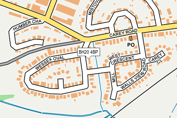 BH20 4BP map - OS OpenMap – Local (Ordnance Survey)