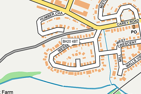 BH20 4BT map - OS OpenMap – Local (Ordnance Survey)