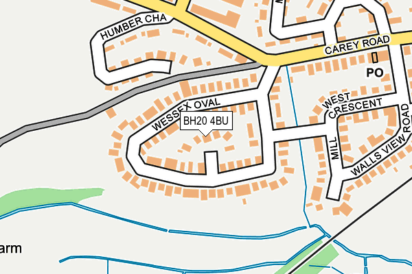 BH20 4BU map - OS OpenMap – Local (Ordnance Survey)