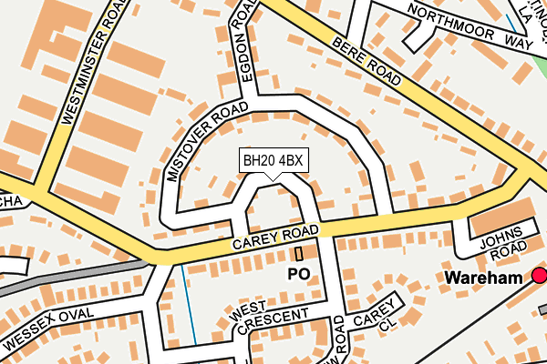BH20 4BX map - OS OpenMap – Local (Ordnance Survey)