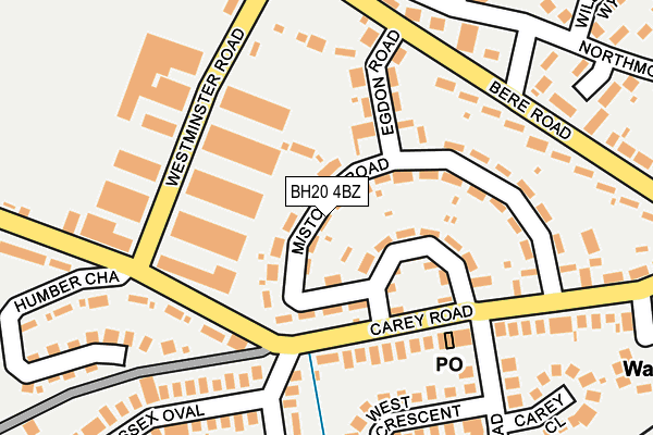 BH20 4BZ map - OS OpenMap – Local (Ordnance Survey)