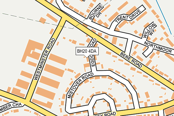 BH20 4DA map - OS OpenMap – Local (Ordnance Survey)