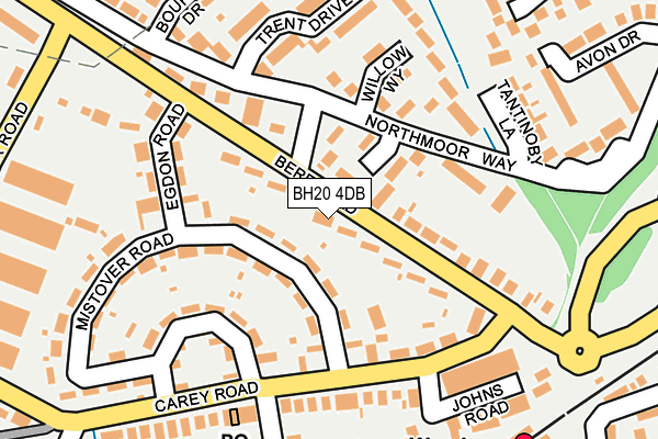 BH20 4DB map - OS OpenMap – Local (Ordnance Survey)