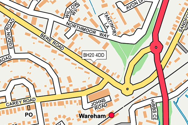 BH20 4DD map - OS OpenMap – Local (Ordnance Survey)
