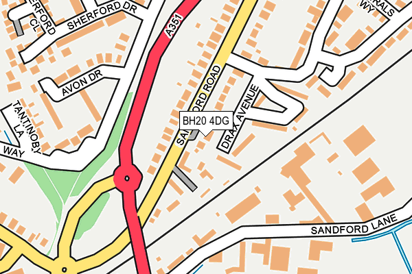 BH20 4DG map - OS OpenMap – Local (Ordnance Survey)
