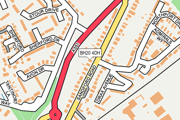 BH20 4DH map - OS OpenMap – Local (Ordnance Survey)