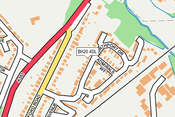 BH20 4DL map - OS OpenMap – Local (Ordnance Survey)